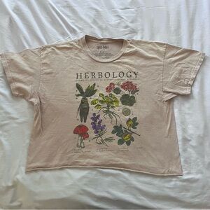 Harry Potter Shirt Women’s XL Herbology Crop Short Sleeve Hogwarts Spell Cruise